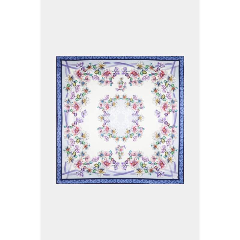 Vakko FLORAL PATTERNED SILK SCARF