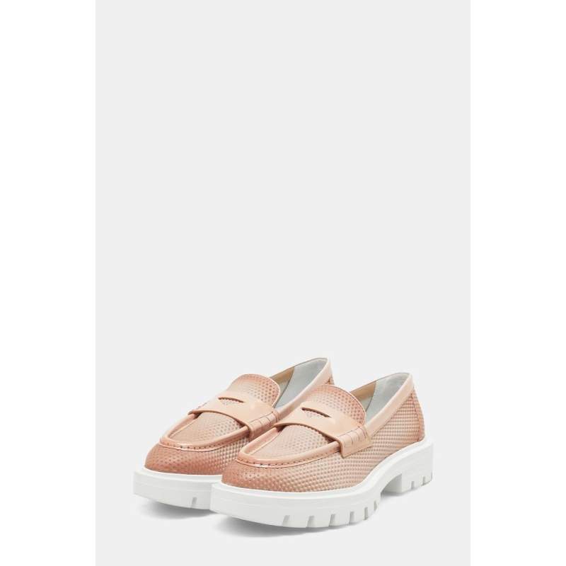 Santoni POWDER TEXTURED LEATHER SHOES