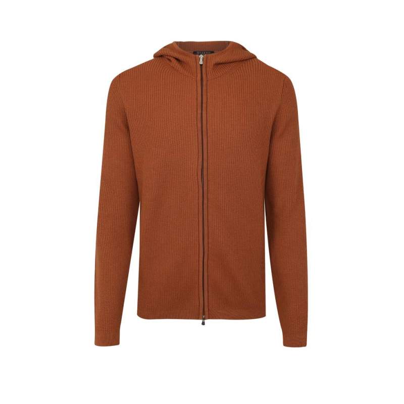 VAKKO BY GRANSASSO RED BROWN KNITWEAR