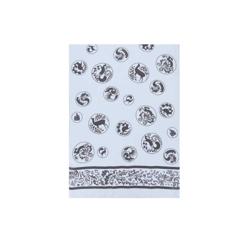 LANVIN FLORAL PATTERNED SILK SHAWL