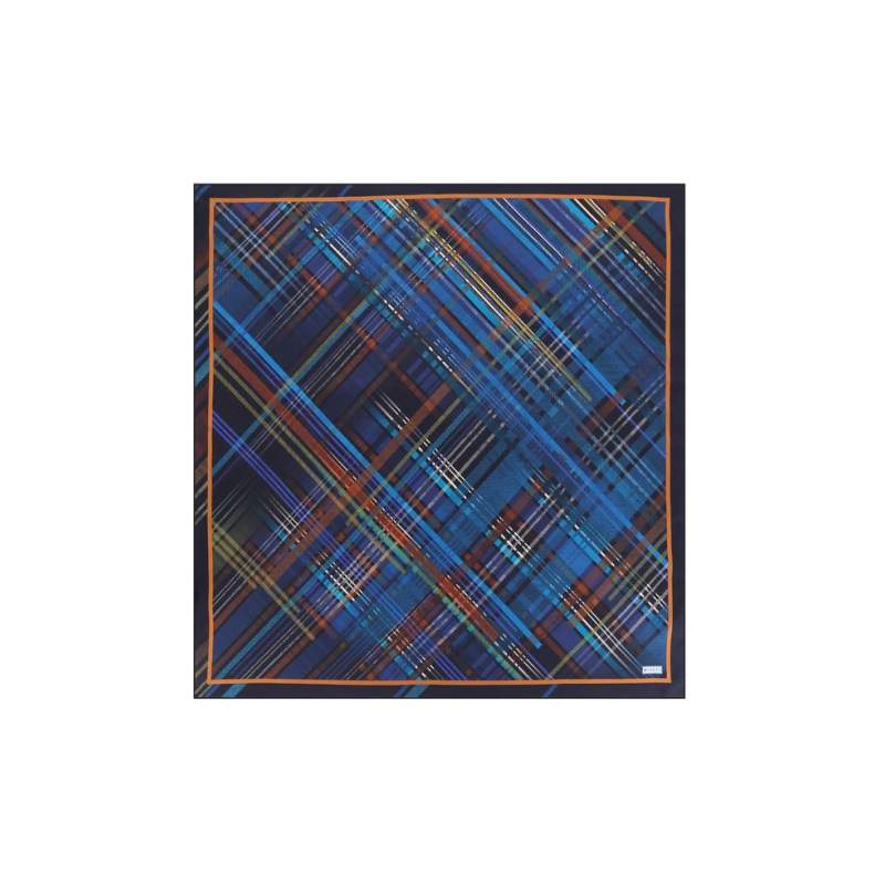VAKKO GEOMETRIC PATTERNED SILK SCARF