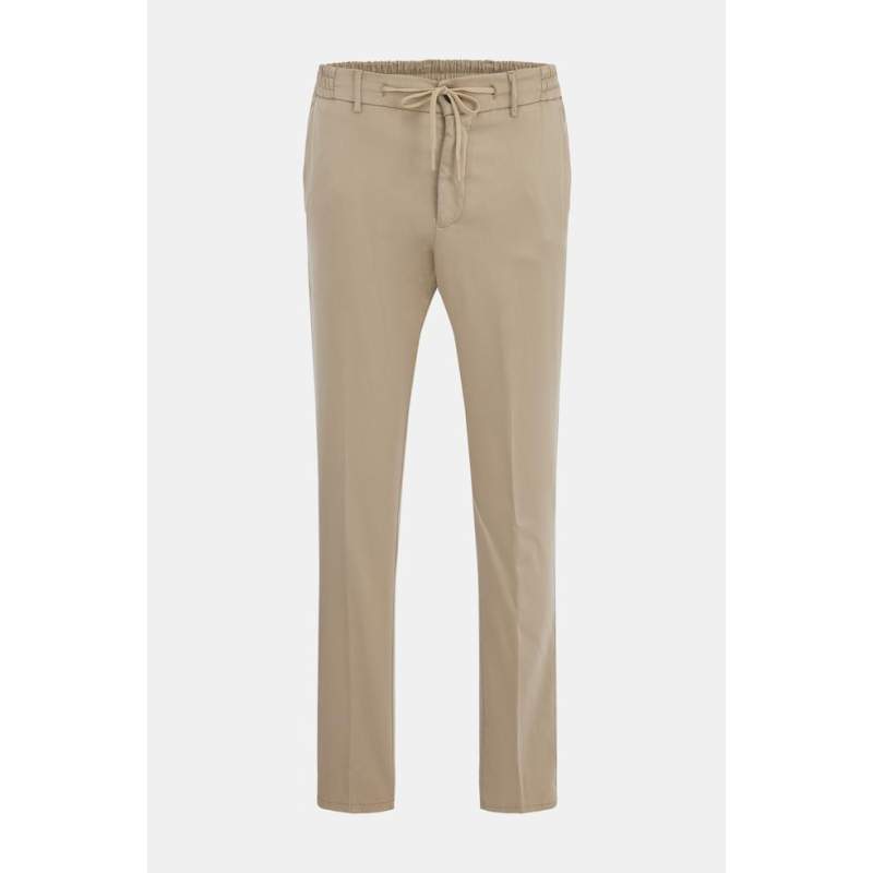 Vakko Elastic Waist BEIGE PANTS
