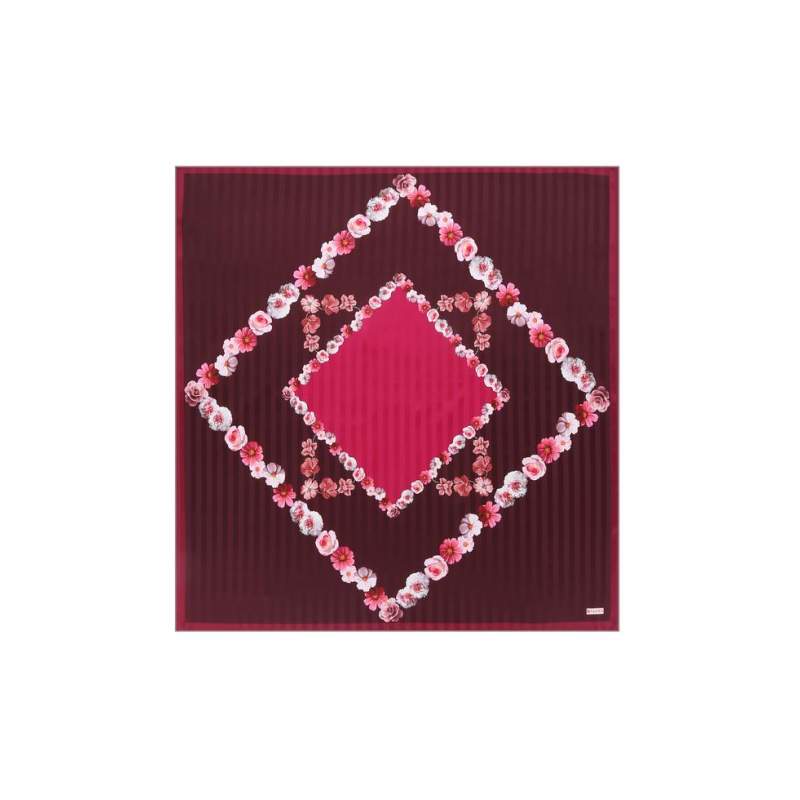 VAKKO FLORAL PATTERNED SILK SCARF