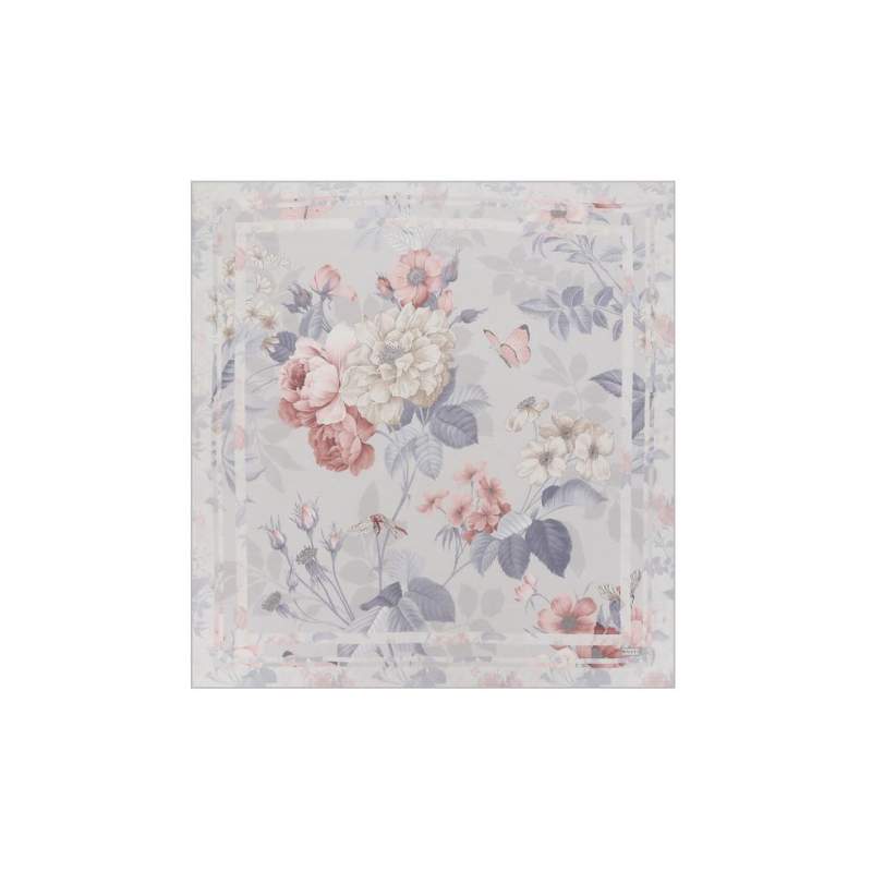 VAKKO FLORAL PATTERNED WOOL SILK SCARF