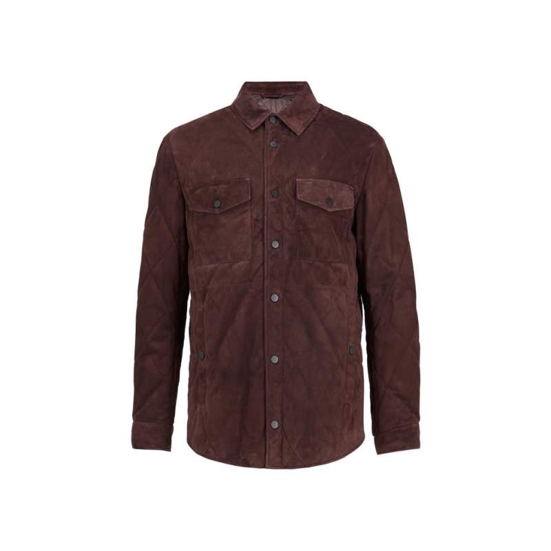 VAKKO MAROON SUEDE JACKET