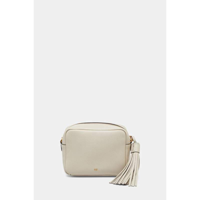 Anya Hindmarch ECRU KNITTED LEATHER BAG