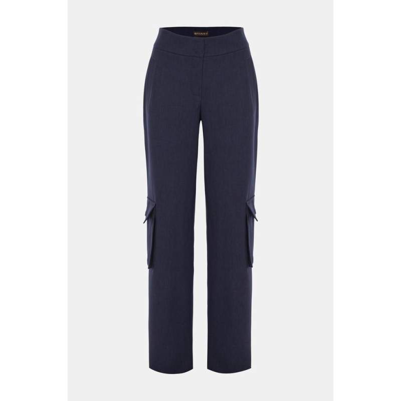 Vakko NAVY BLUE CARGO TROUSERS