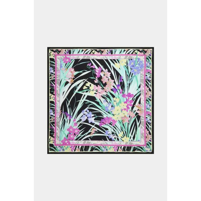 Vakko FLORAL PATTERNED SILK SCARF