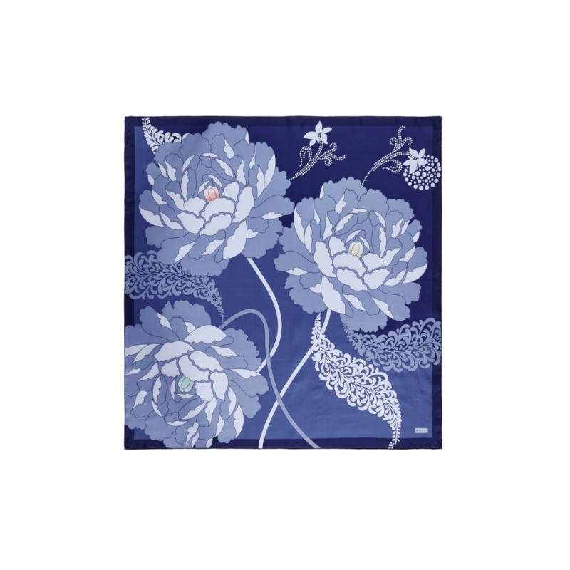 VAKKO FLORAL PATTERNED SILK SCARF
