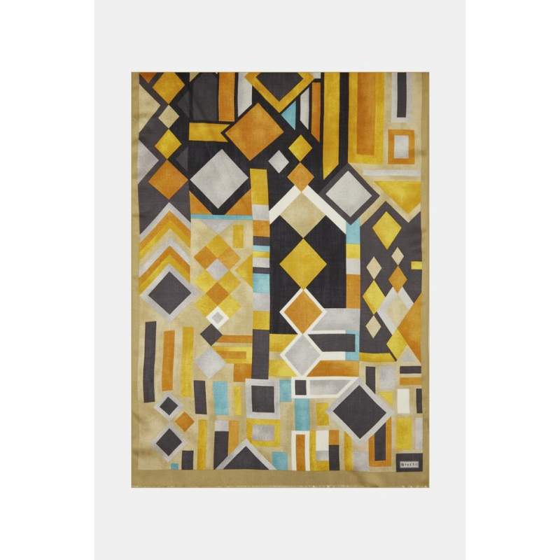 Vakko GEOMETRIC PATTERNED SHAWL
