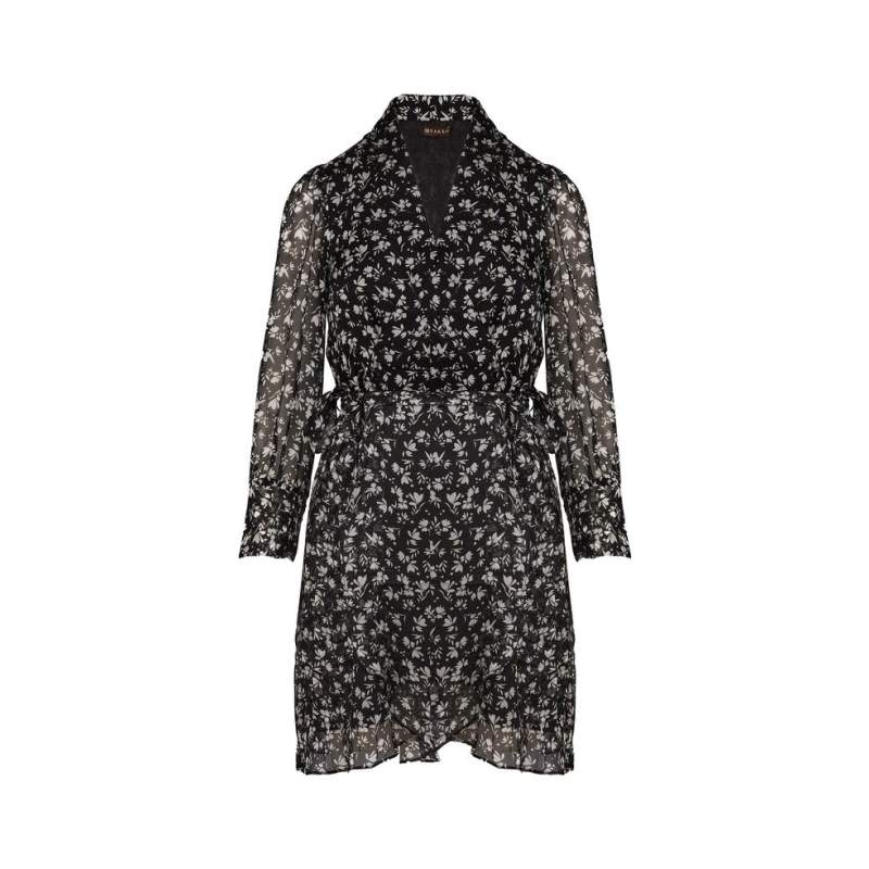 Vakko BLACK SILK DRESS Vakko BLACK SILK DRESS