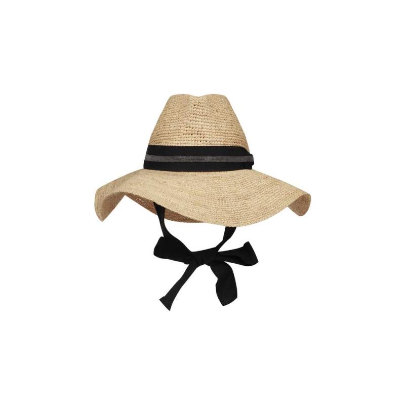 Fabiana Filippi BEIGE RAFFIA HAT