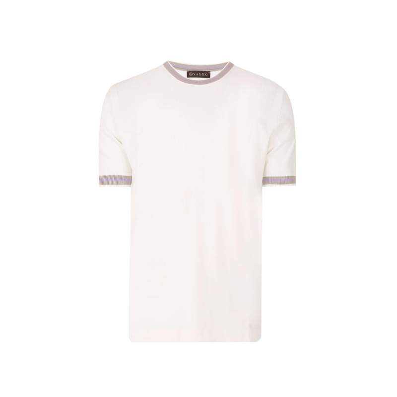 VAKKO O COLLAR SHORT SLEEVE KNITWEAR