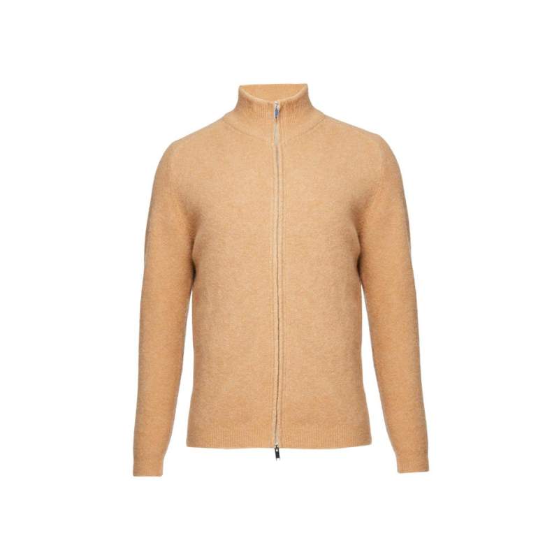 VAKKO by DANIELE FIESOLI CAMEL ZIPPER KNITWEAR