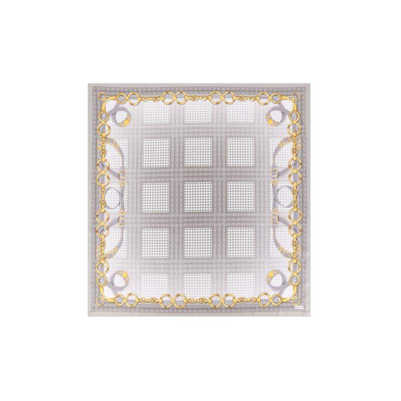 VAKKO PLAID PATTERNED SILK SCARF