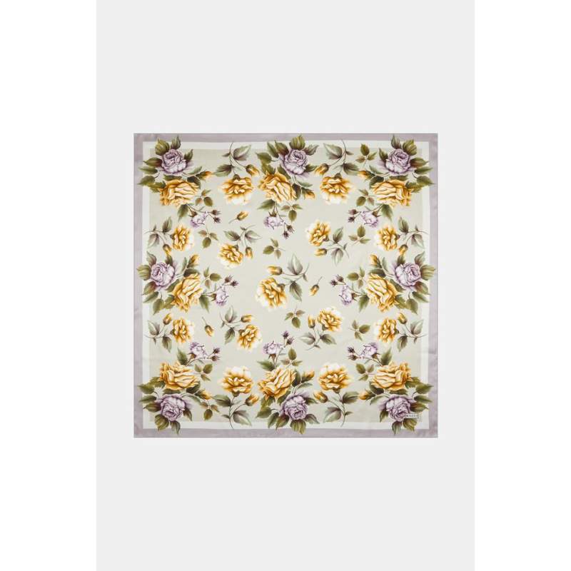 Vakko FLORAL PATTERNED SILK SCARF