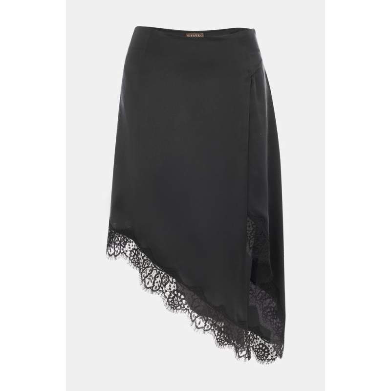 Vakko BLACK SILK SKIRT