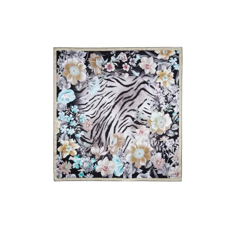 VAKKO FLORAL PATTERNED SILK SCARF