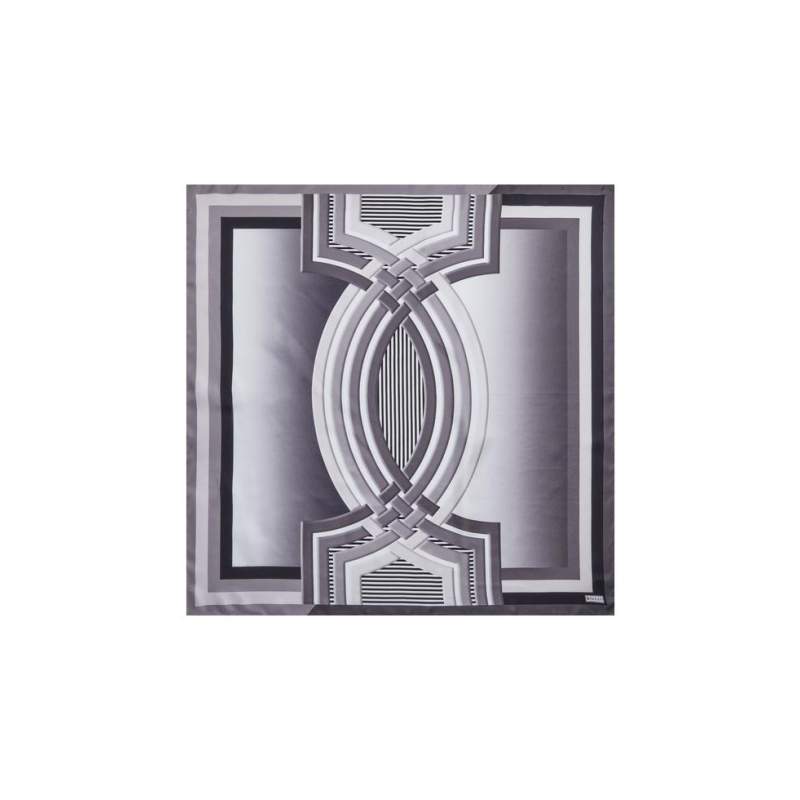 VAKKO GEOMETRIC PATTERNED SILK SCARF