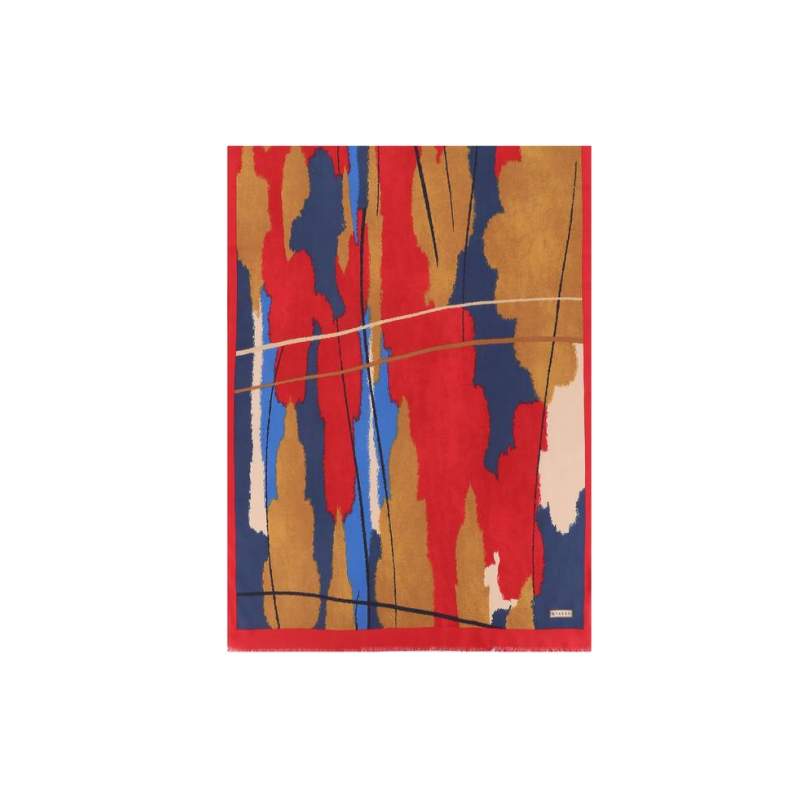 VAKKO GEOMETRIC PATTERNED SHAWL