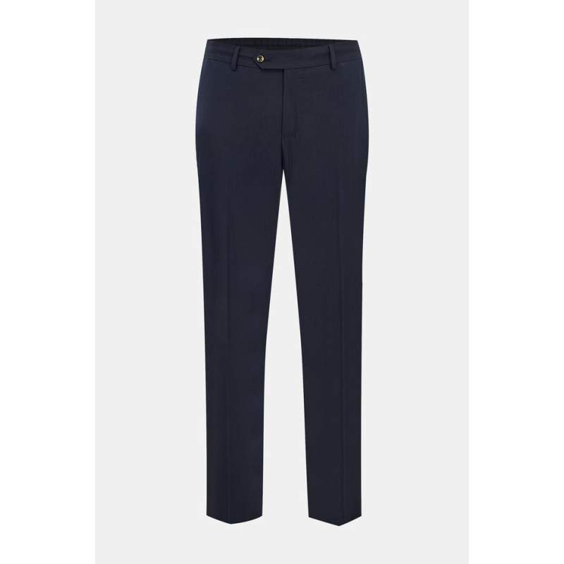 Vakko NAVY BLUE COTTON PANTS