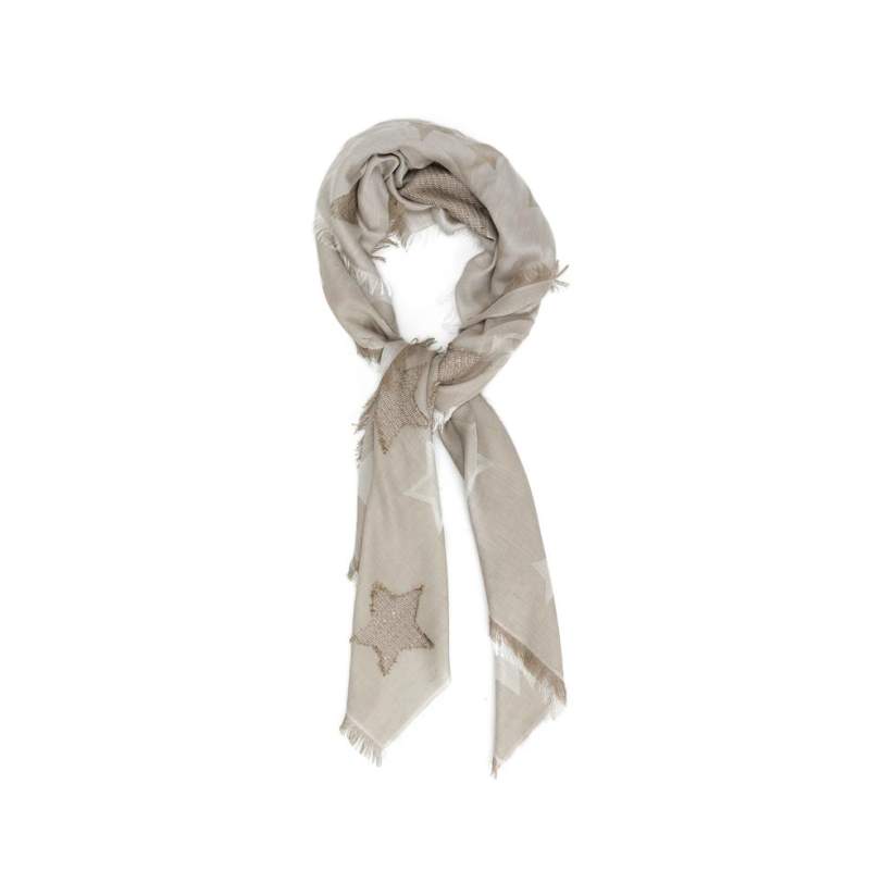 Lorena Antoniazzi BEIGE SEQUINED SHAWL