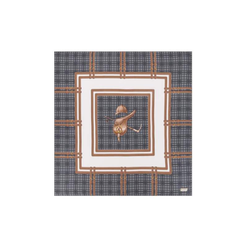 Vakko OBJECT PATTERNED SILK SCARF