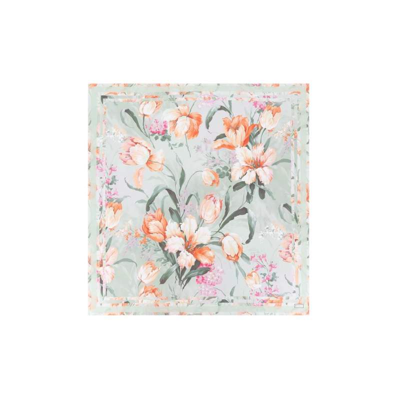 VAKKO FLORAL PATTERNED SILK SCARF