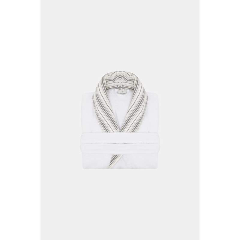 Vakko LINEN CONTRAST BATHROBE