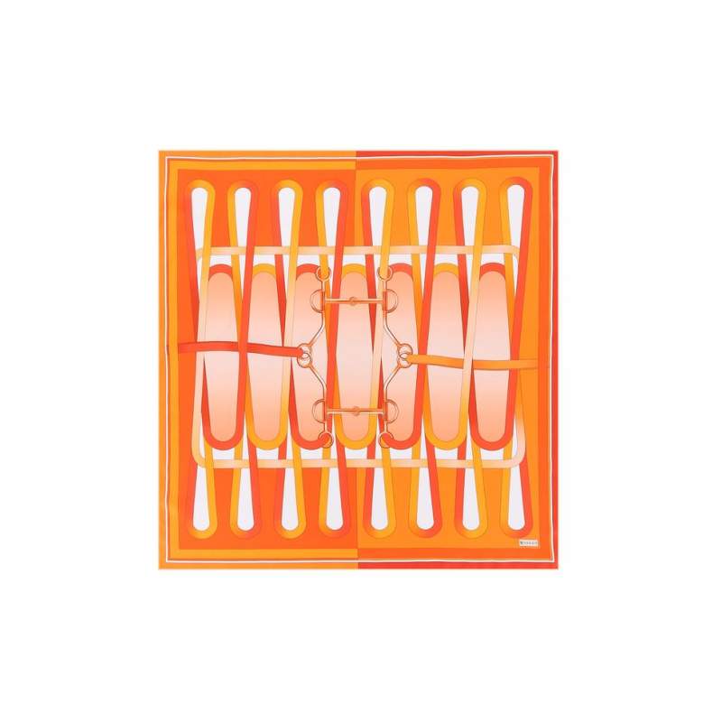 VAKKO GEOMETRIC PATTERNED SILK GAVROŞ