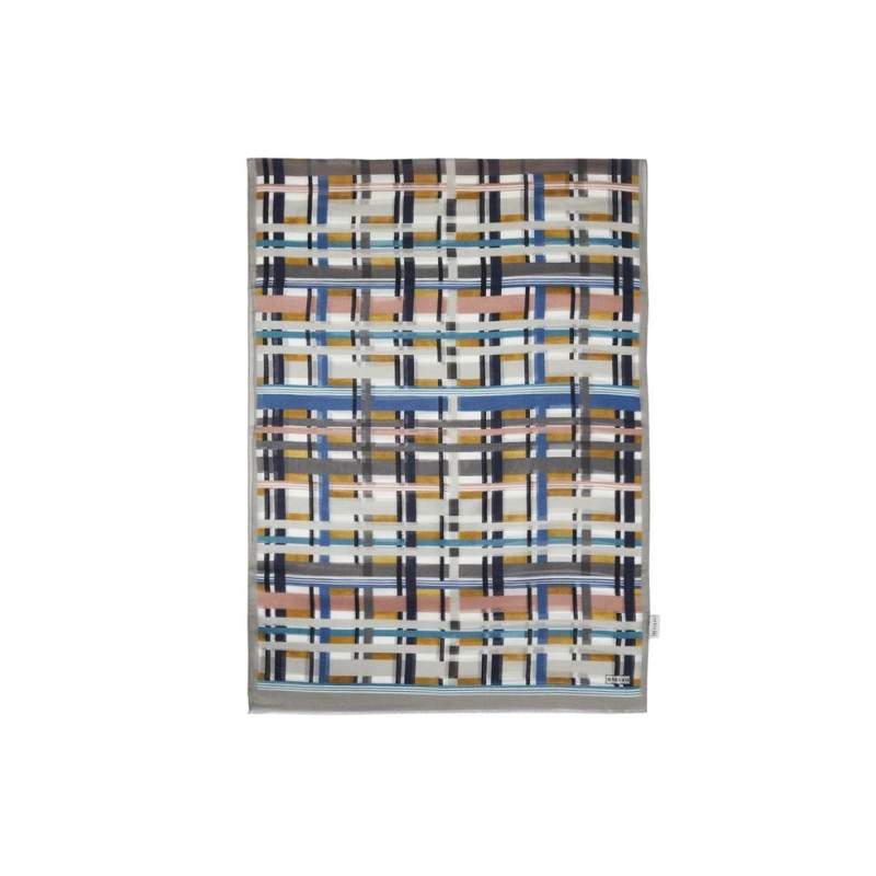 VAKKO GEOMETRIC PATTERNED WOOL SILK shawl