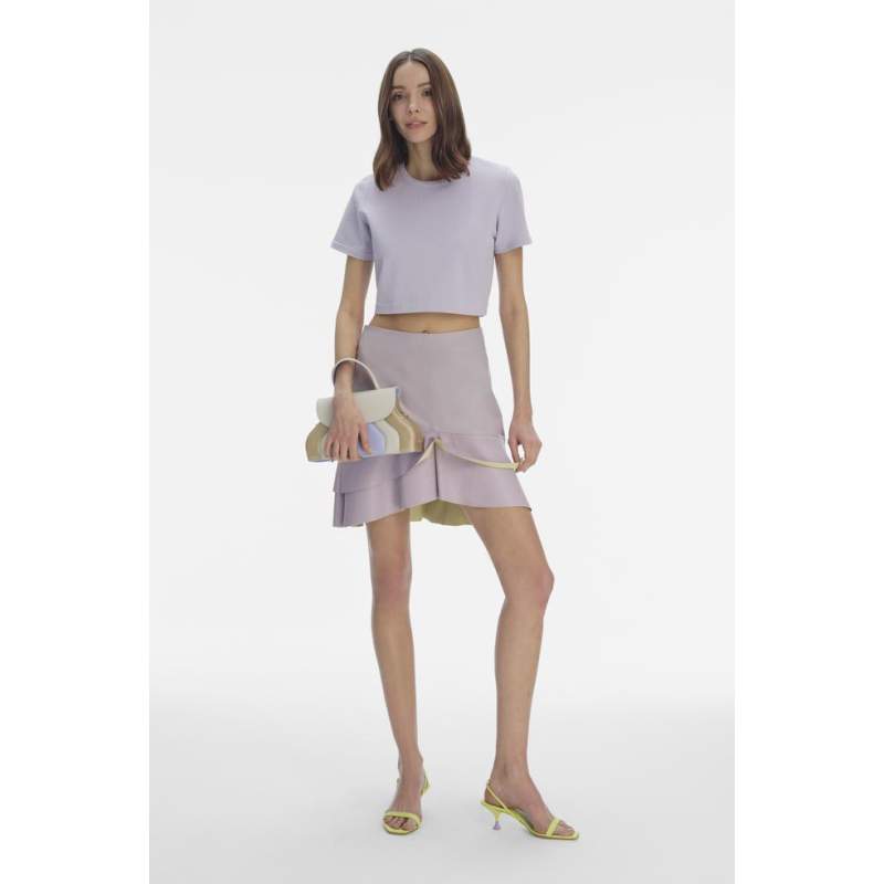 Vakko LIA LEATHER SKIRT