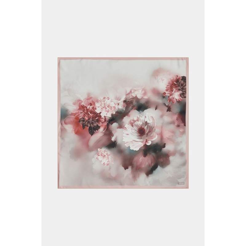 Vakko FLORAL PATTERNED SILK SCARF