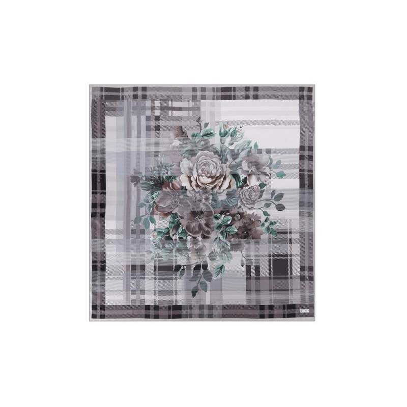 VAKKO FLORAL PATTERNED SILK SCARF