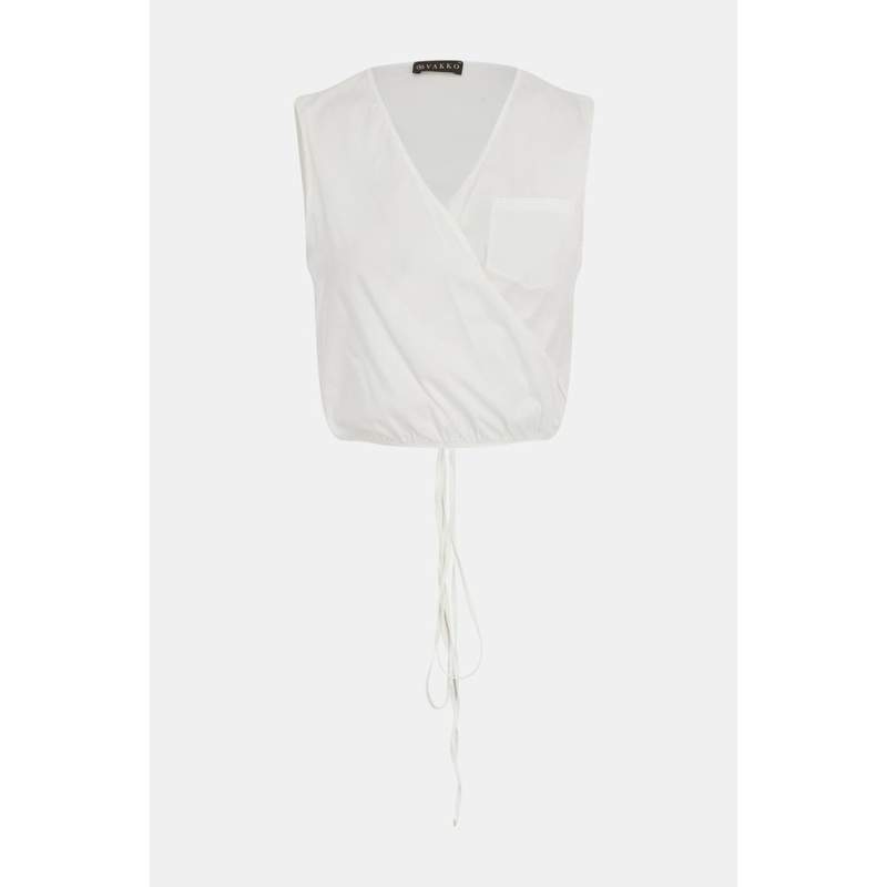 Vakko ECRU DOUBLE COLLAR BLOUSE