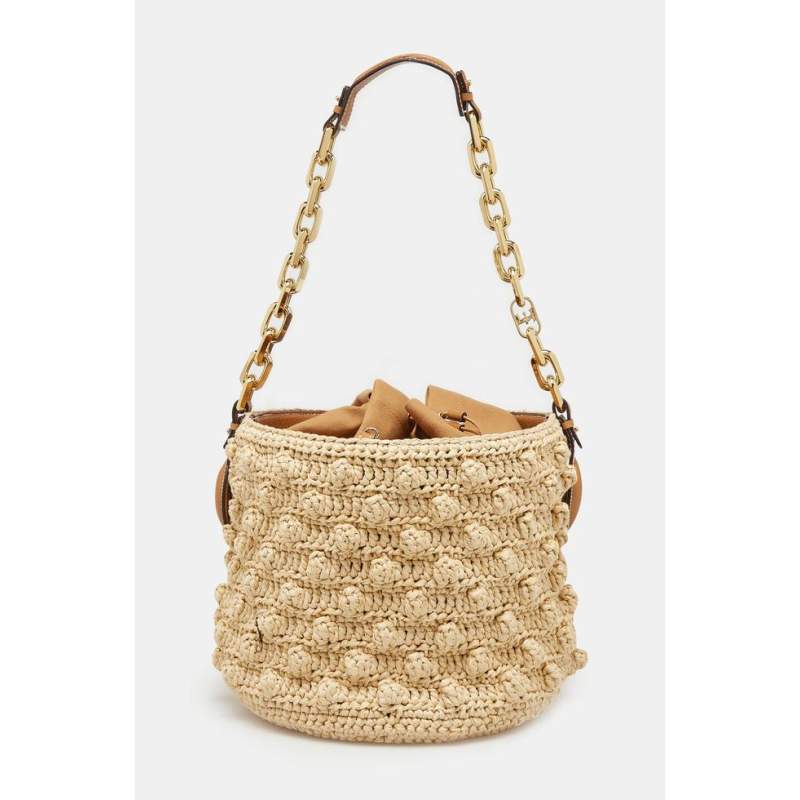 Ermanno Scervino NATURAL KNITTED BAG