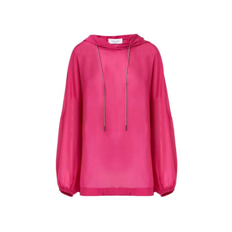 Fabiana Filippi FUCHIA HOODED BLOUSE