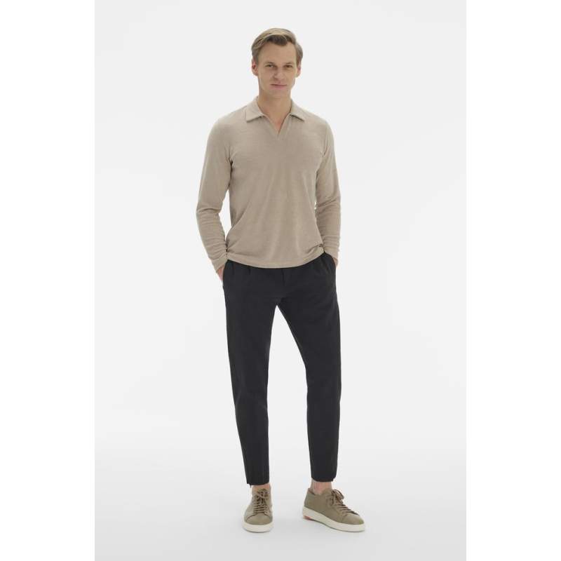 Vakko TROUSERS WITH ZIPPER BLACK PANTS