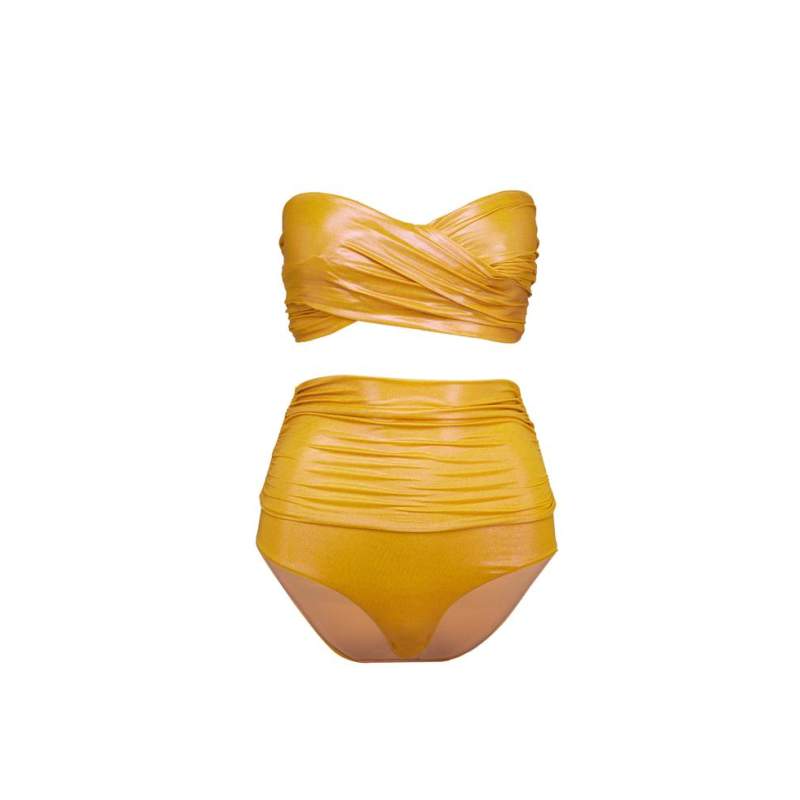 Maria Lucia Hohan YELLOW HIGH WAIST BIKINI Maria Lucia Hohan YELLOW HIGH WAIST BIKINI