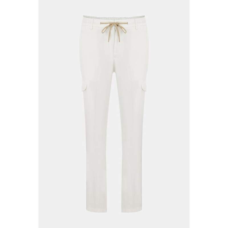 Vakko ECRU CARGO PANTS WITH POCKETS