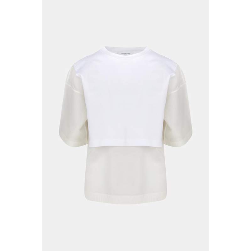 Fabiana Filippi WHITE SHORT SLEEVE BLOUSE