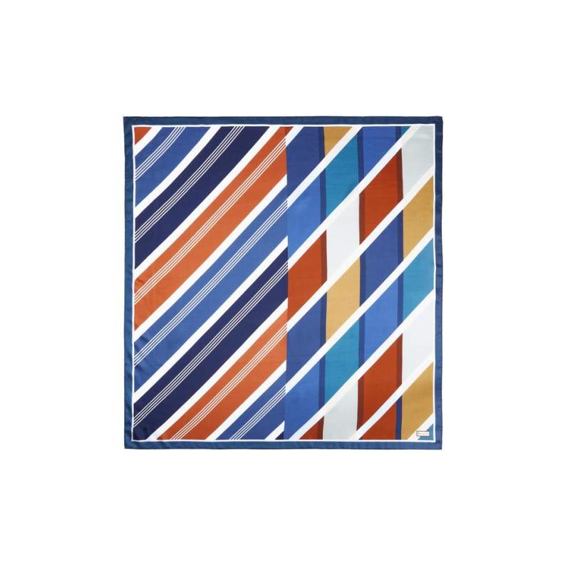 VAKKO GEOMETRIC PATTERNED SILK SCARF
