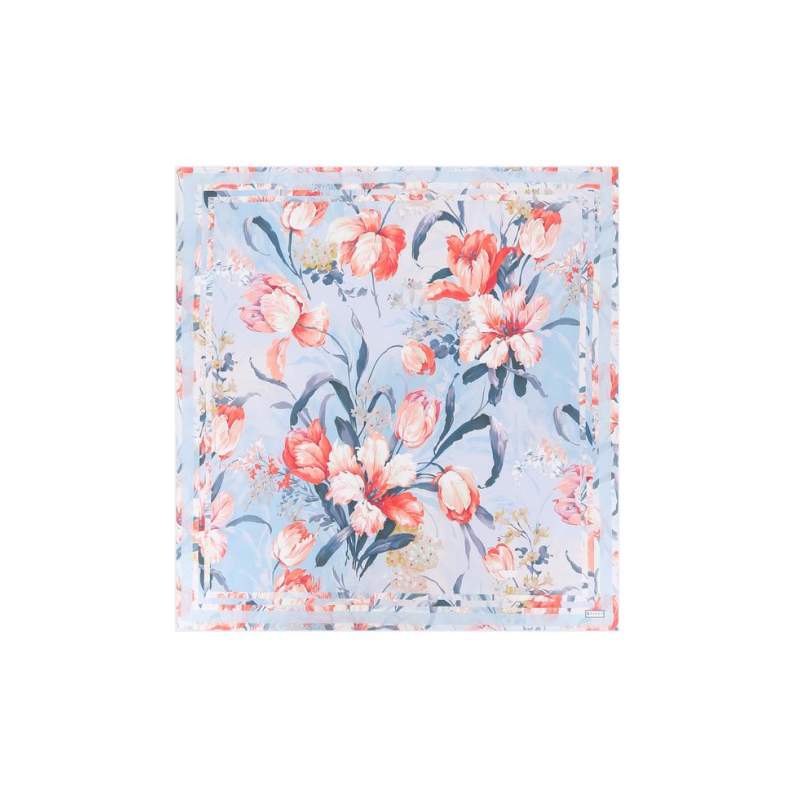 VAKKO FLORAL PATTERNED SILK SCARF