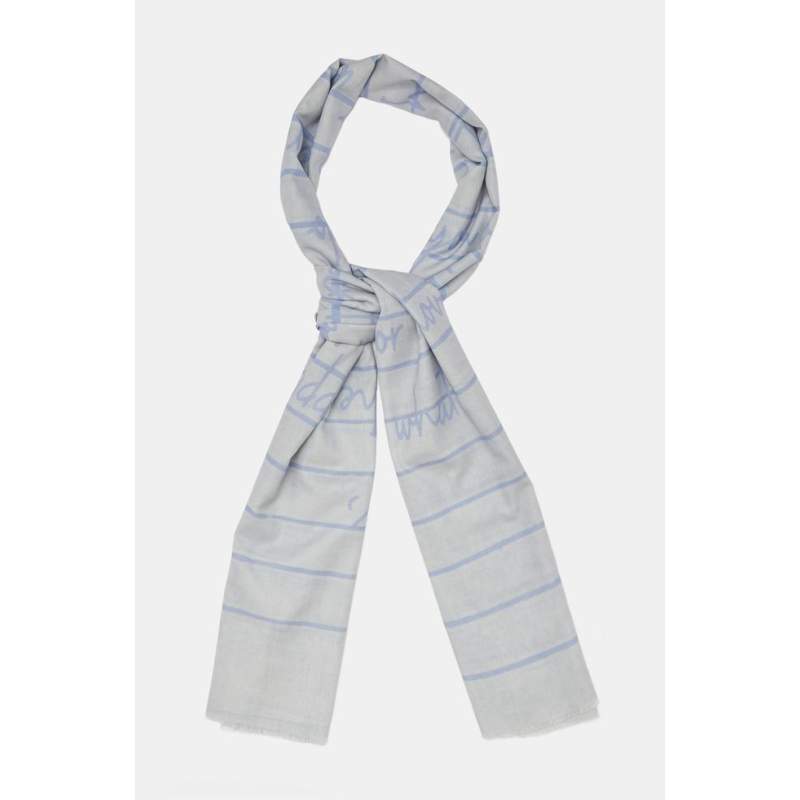 Vakko NAVY BLUE PATTERNED SHAWL