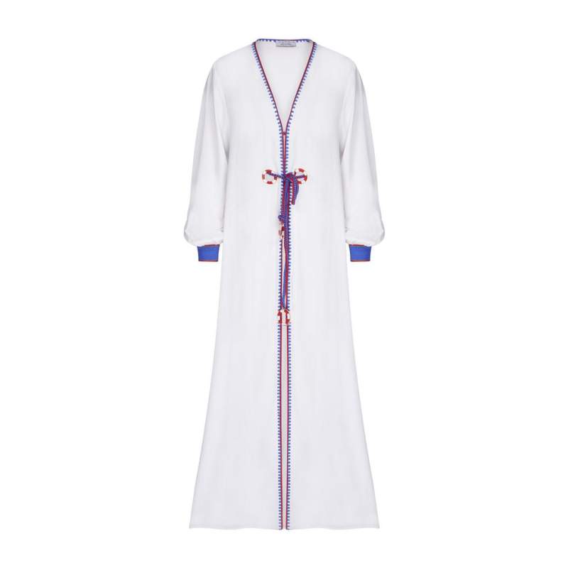 My Beachy Side Emily In Paris WHITE KAFTAN