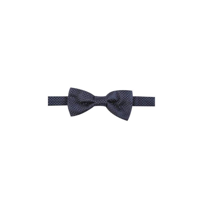 VAKKO PATTERNED SILK NAVY BLUE BOWT