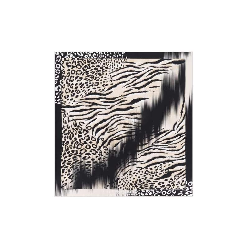 VAKKO ANIMAL PATTERNED SILK SCARF