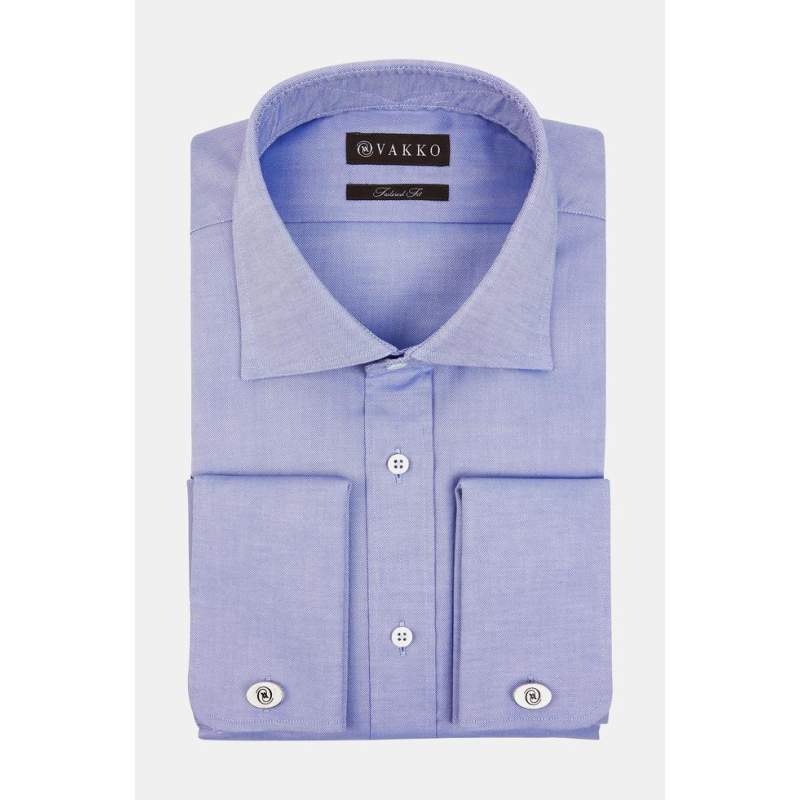 Vakko OXFORD TURNED Cuff SHIRT