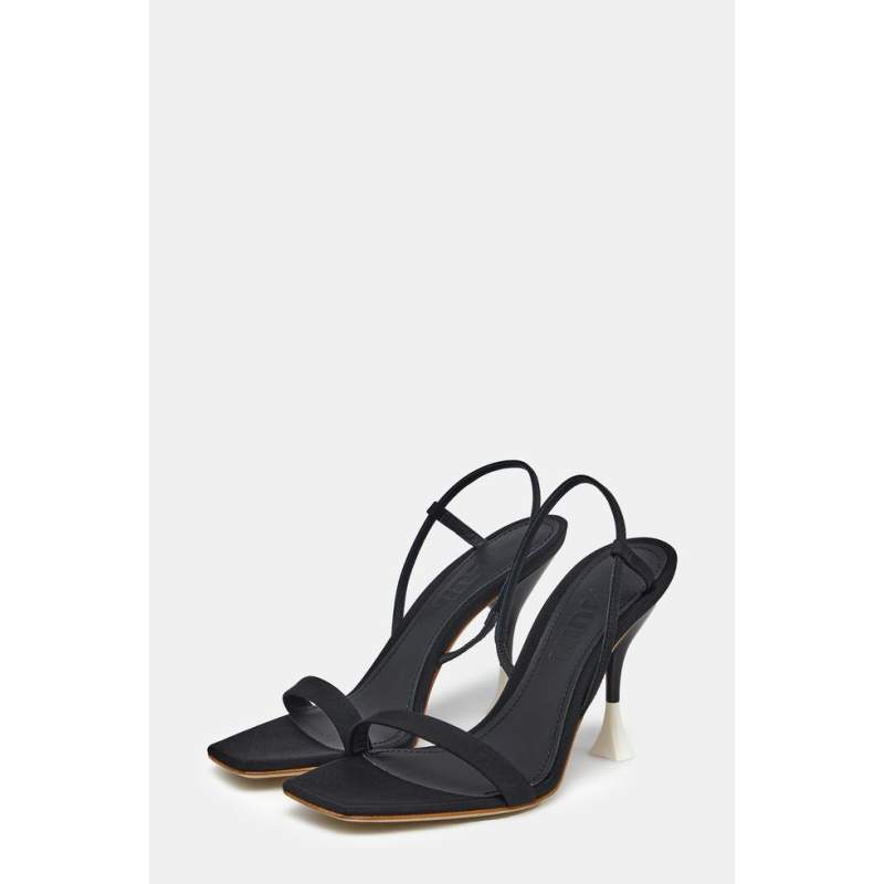 3 JUIN BLACK HEEL SHOES