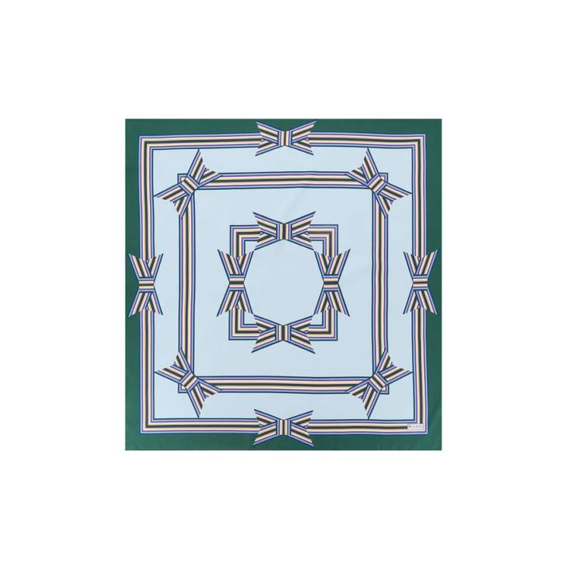 Vakko OBJECT PATTERNED SILK SCARF